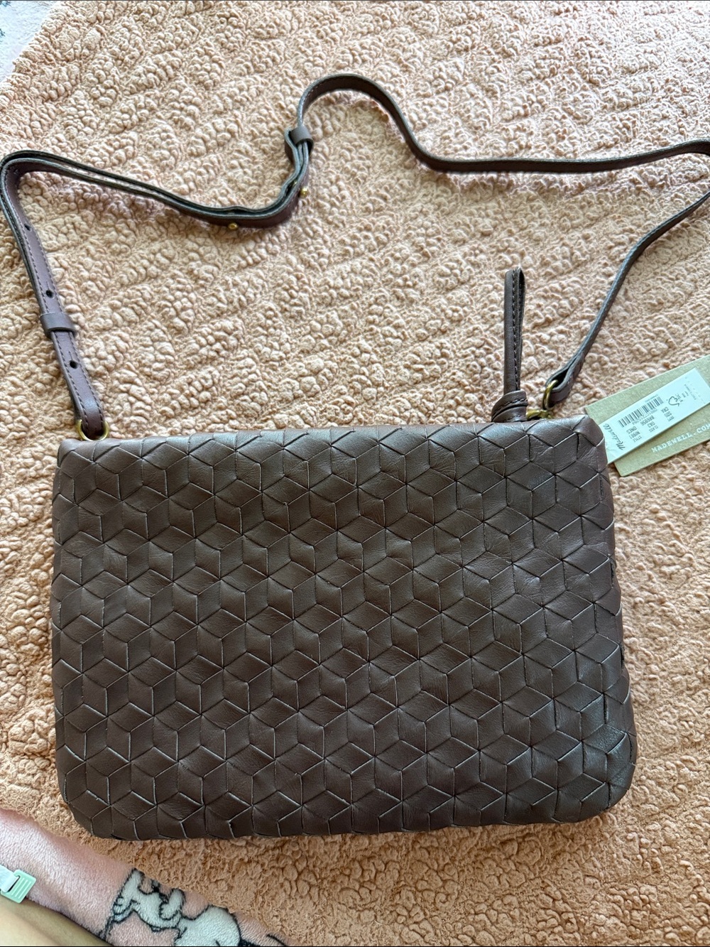 Madewell Woven Leather Crossbody in Brown
